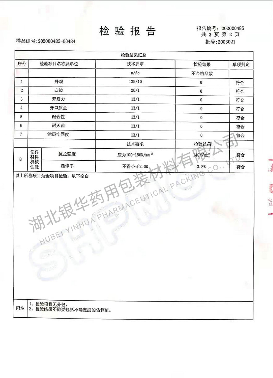 產品檢測報告